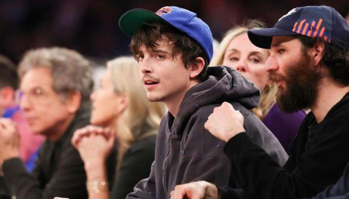 Timothee Chalamet spotted at NBA game without Kylie Jenner