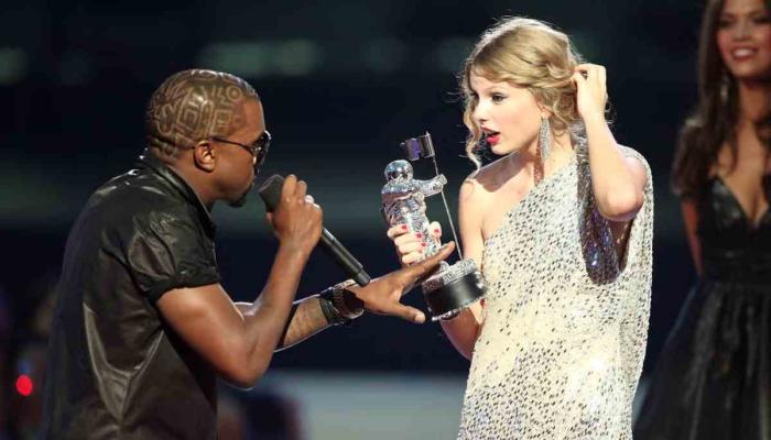 Kanye West interrupted Taylor Swifts acceptance speech at the 2009 VMAs