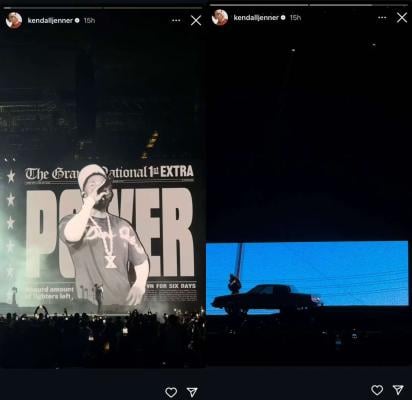 Kendall Jenner, Andrew Garfield attend Kendrick Lamars Grand National Tour
