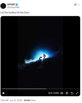 Offset makes social media return with bizarre post