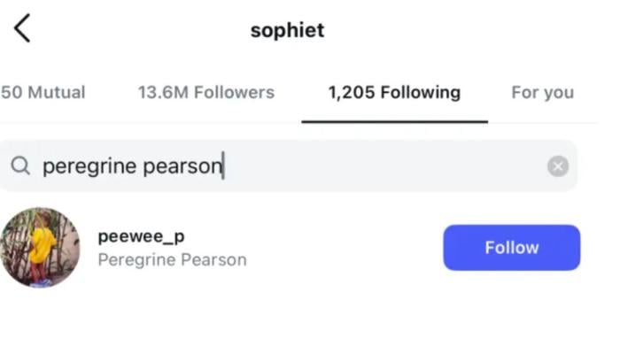 Sohpie has again started following her‘beau’ on Instagram.