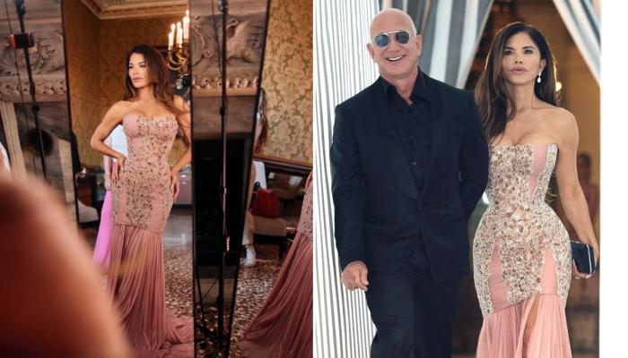 Lauren Sánchez serves Hollywood look in Versace gown at post-wedding party