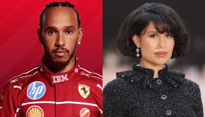 Lewis Hamilton fuels romance rumours with Raye at British GP