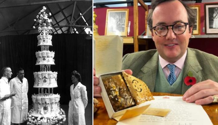Queen Elizabeths 1947 wedding cake slice gets sold for £3k as buyer plans to eat it
