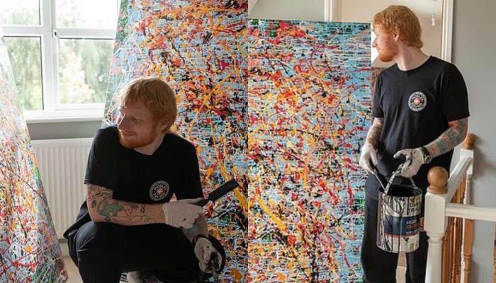 Ed Sheeran trades microphone for paintbrush in bold creative shift