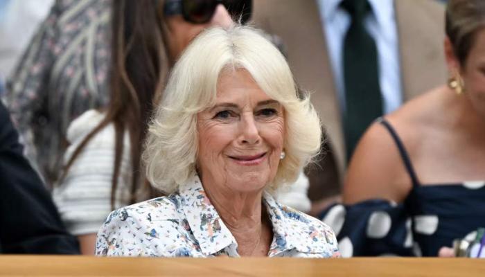 Queen Camilla had a brief encounter with tennis legend Novak Djokovic before settling into the Royal Box to enjoy the match
