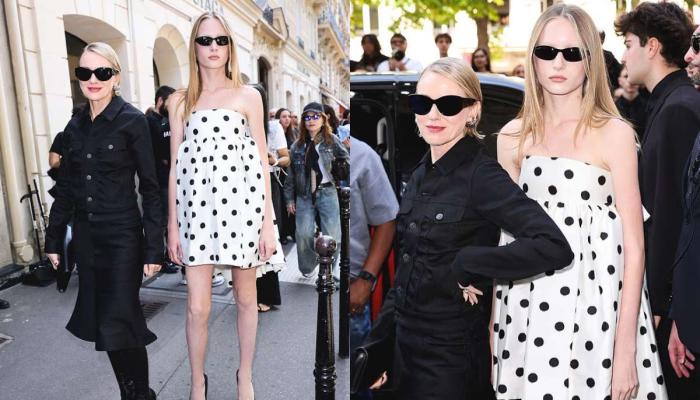 Naomi Watts joins Kim Kardashian at Paris show with daughter Kai