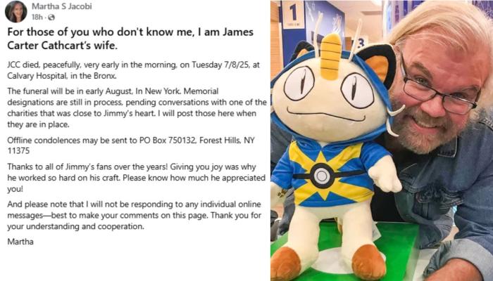 James Carter Cathcart lost his fight with cancer at age 71 on Tuesday morning (July 8) at the Calvary Hospital, New York City