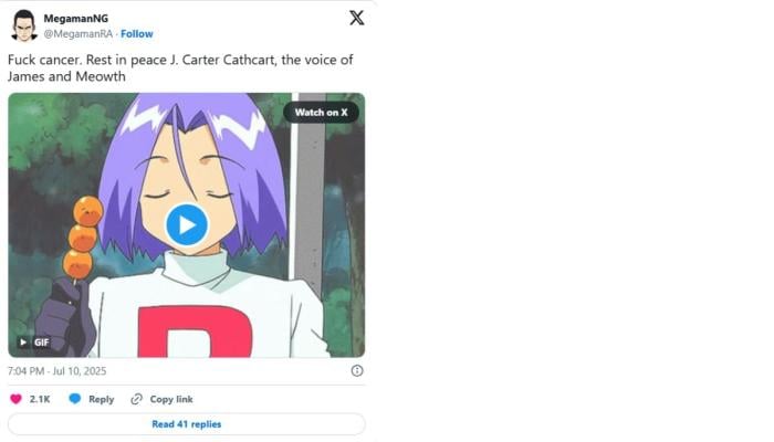 Fans, peers pay tribute to Pokémon voice legend James Carter Cathcart