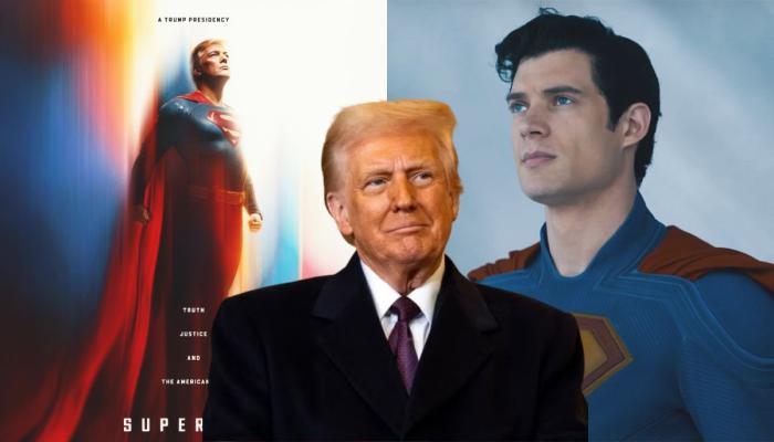 ‘Superman Trump’ poster by White House ignites firestorm online