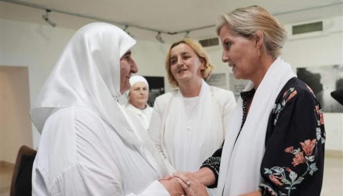 Sophie breaks royal protocol to embrace Srebrenica mother at emotional ceremony