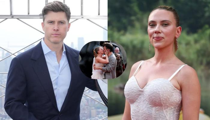 Colin Jost shrugs off Scarlett Johanssons smooches
