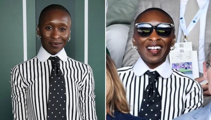 Cynthia Erivo sports Ralph Lauren ensemble during Wimbledon