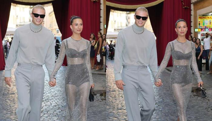 Erling Haaland, Isabel Haugseng stun in matching looks at Dolce & Gabbana show