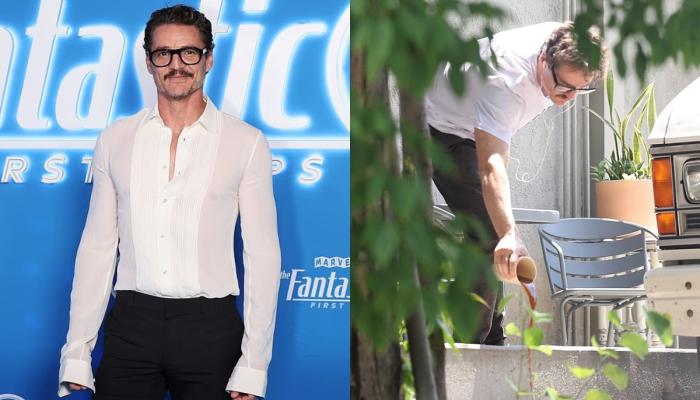 Pedro Pascal spotted pouring out mystery liquid after LA workout