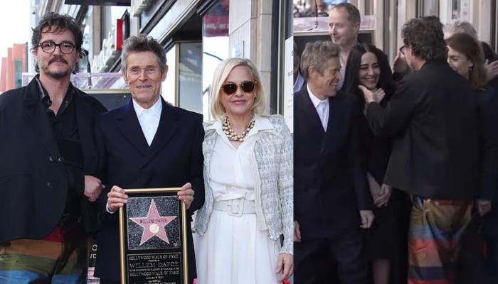 Pedro Pascal’s viral moment involving Willem Dafoes wife sparks debate