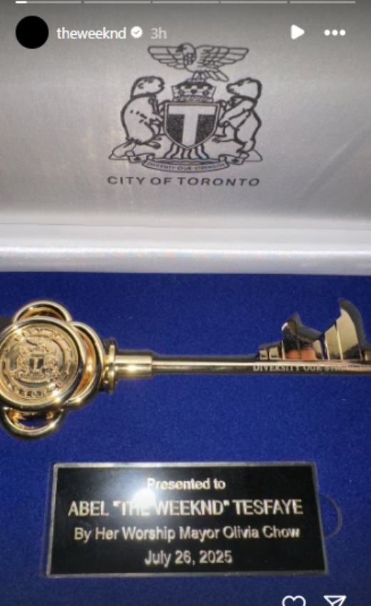 The Weeknd shares strong message after receiving major honour