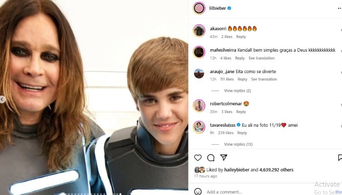 Justin Bieber gives subtle tribute to late Ozzy Osbourne