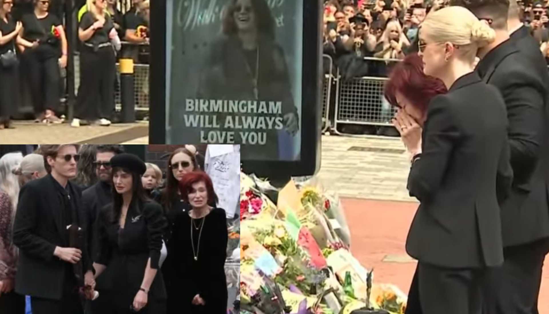 Sharon Osbourne breaks down in tears at Ozzy’s funeral procession