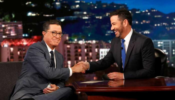 Jimmy Kimmel crushes expectations with selfless support to Stephen Colbert