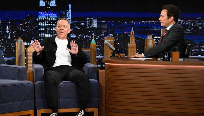Controversial Greg Gutfeld hugs Jimmy Fallon during appearance: watch