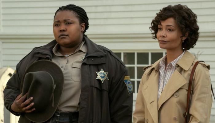 Police and Dr Fairburn in Wednesday season 2