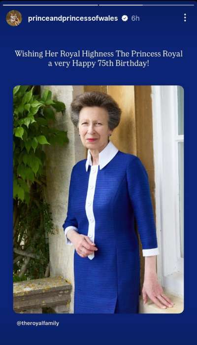 Prince William and Princess Kate send birthday love to Princess Anne