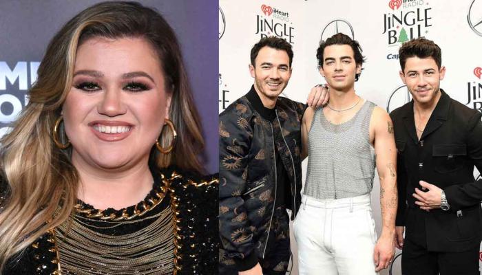 Kelly Clarkson reacts to being called out by Jonas Brothers