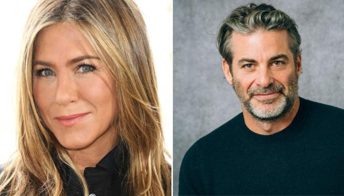 Jennifer Aniston’s boyfriend Jim Curtis stands by her at brand event