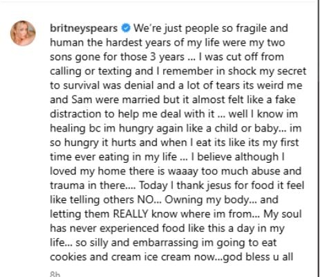 Britney Spears reveals secret to survival through traumatic years
