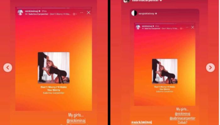 Sabrina Carpenter, Nicki Minaj excite fans with potential collaboration