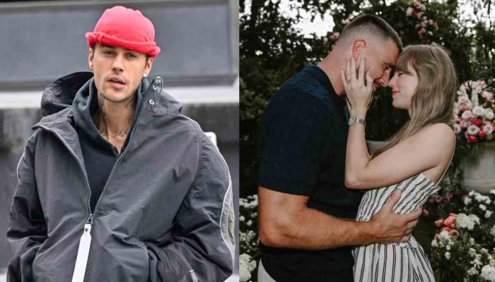 Justin Bieber teases Taylor Swift with her own song after engagement