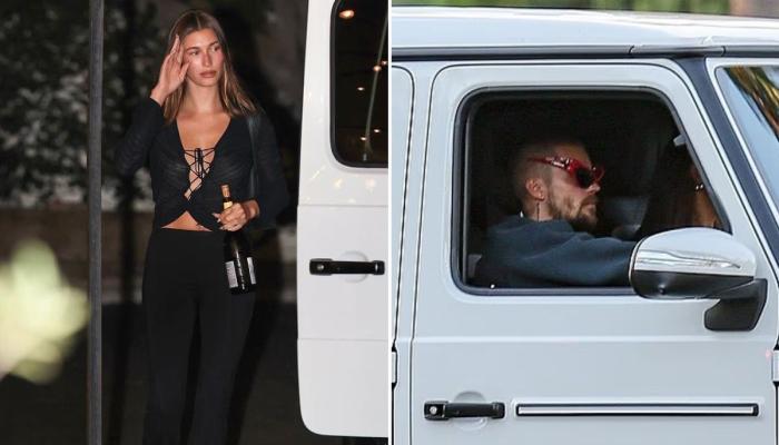 Hailey Bieber sizzles in black top on date night with husband Justin