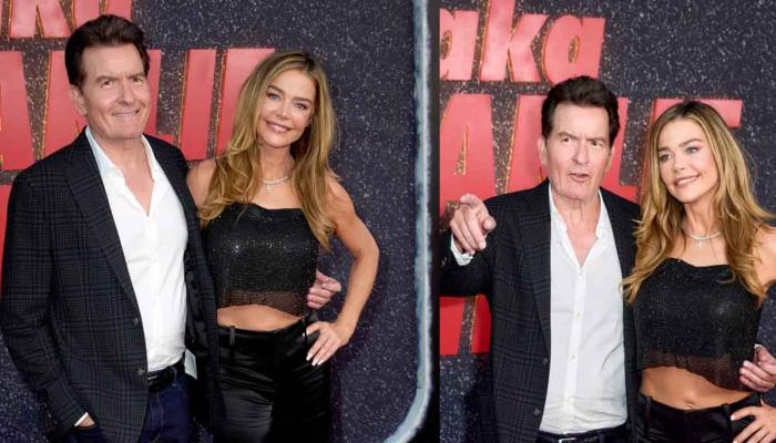 Charlie Sheen awkwardly reunites with ex Denise Richards