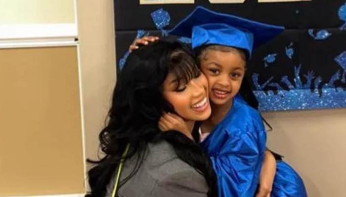 Cardi B daughter models at Alexander Wang New York Fashion Week
