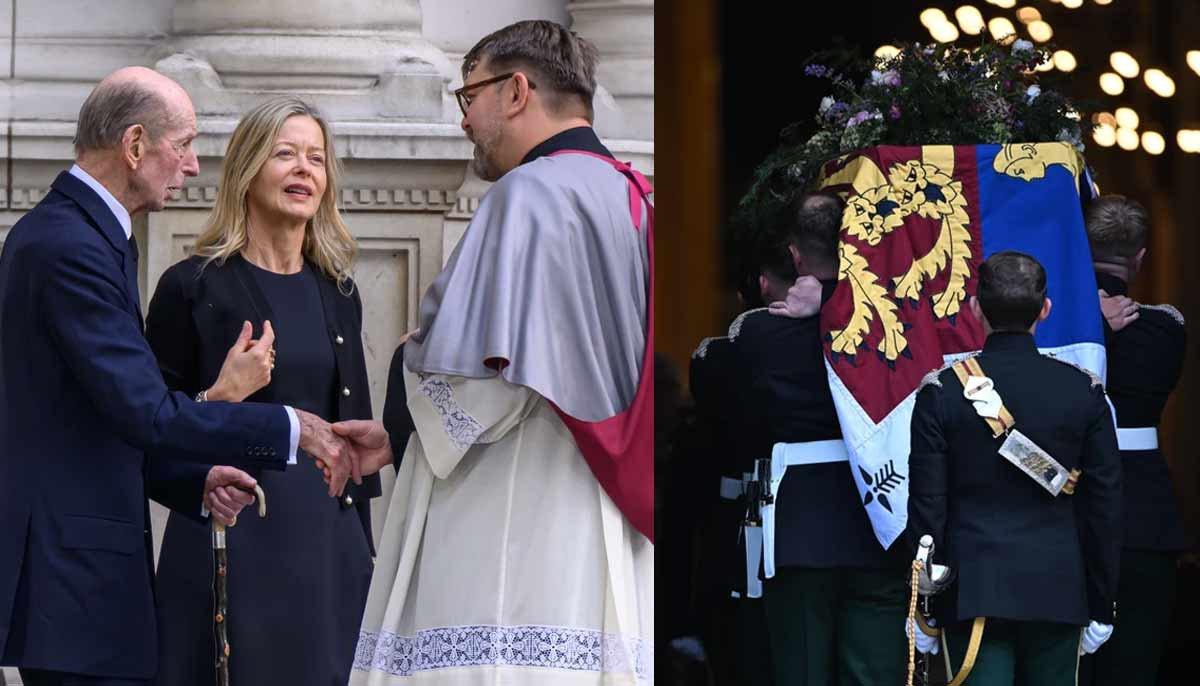 Duchess of Kent&rsquo;s coffin leaves Kensington Palace