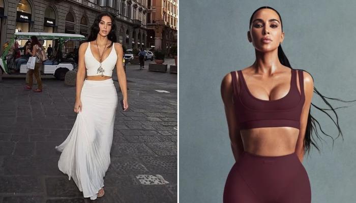 Kim Kardashian shares workout routine at her clothing line launch
