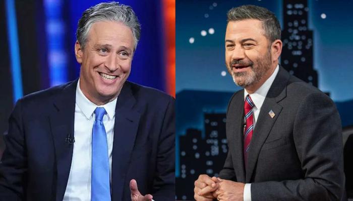 Jon Stewart mocks Disney as Jimmy Kimmel returns to screens