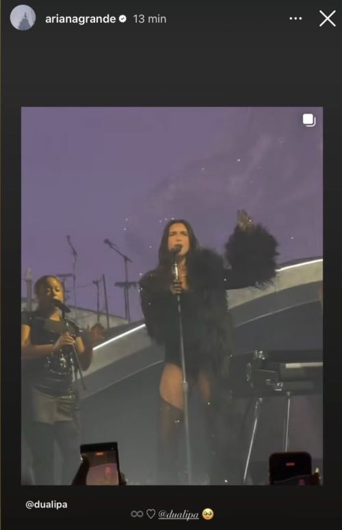 Ariana Grande sparks collab rumours with Dua Lipa after latest move