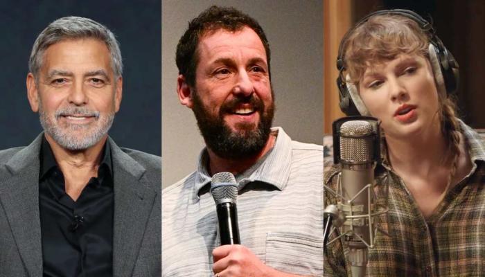Adam Sandler, George Clooney share their thoughts on Taylor Swift’s upcoming album