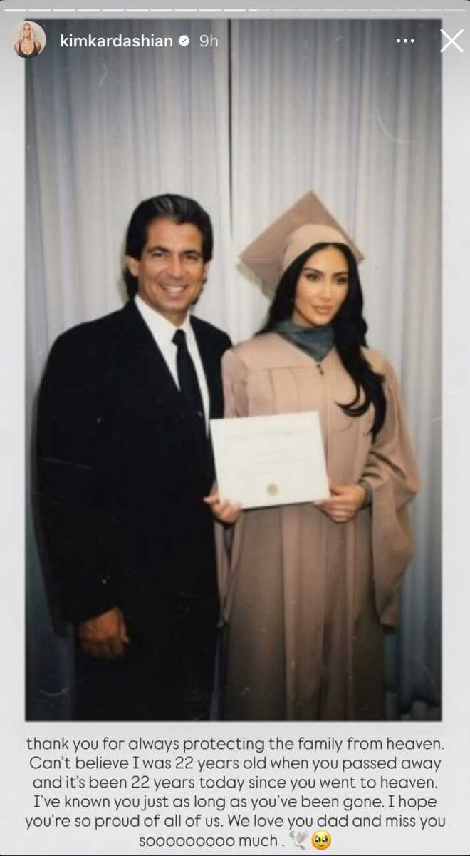 Kim Kardashian pays emotional tribute to father on death anniversary