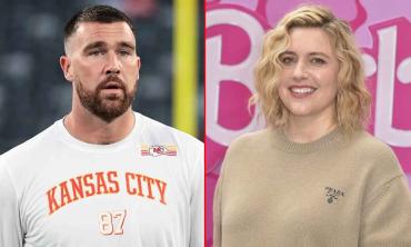 Travis Kelce, Greta Gerwig dance in viral video after hilarious mix up
