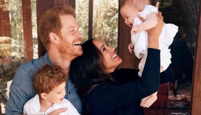 Prince Harry and Meghan Markle share rare glimpse into family life