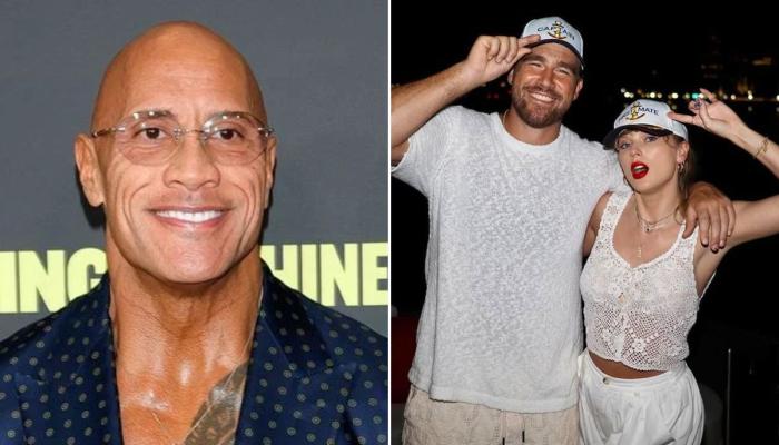 Dwayne Johnson teases manifesting Travis Kelce, Taylor Swift kids