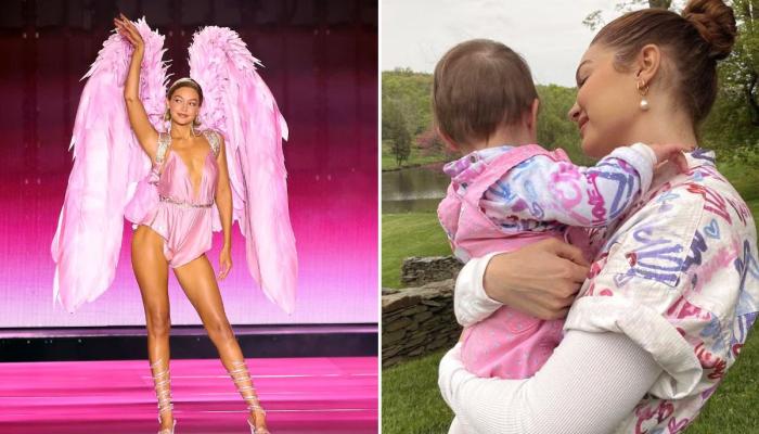 Gigi Hadid did her mommy duties before Victorias Secret Fashion Show