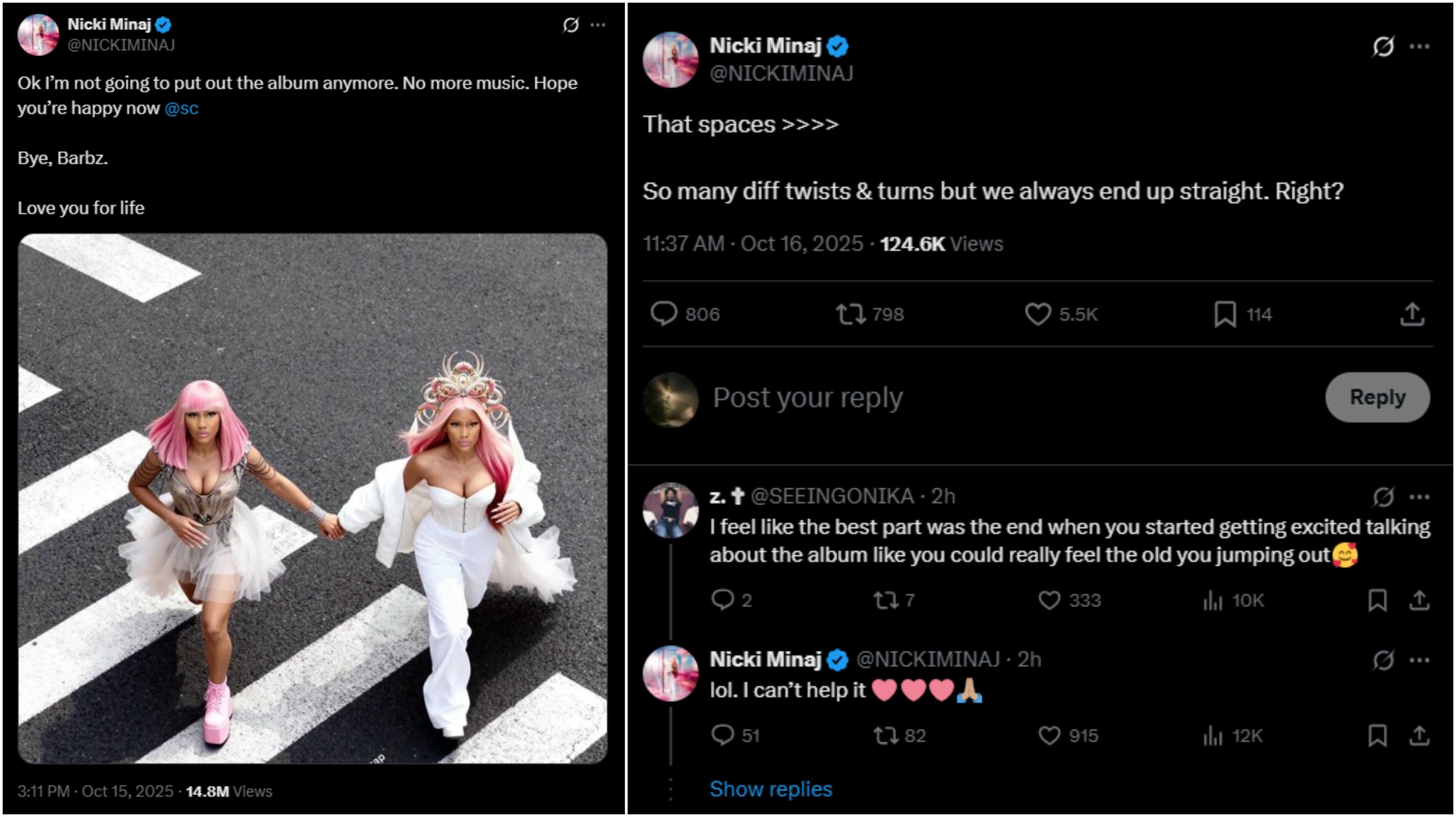 Nicki Minaj blasts Jay Z with latest announcement