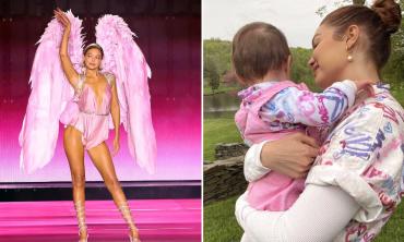 Gigi Hadid did her mommy duties before Victoria's Secret Fashion Show