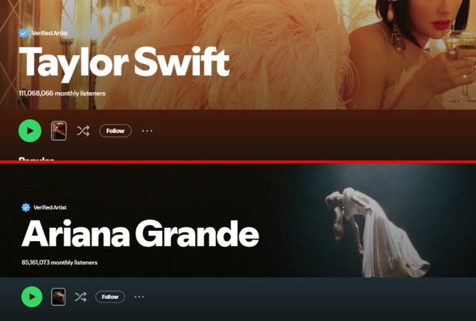 Taylor Swift, Ariana Grande battle for major title on streaming platform