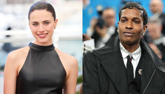 Asap Rocky gets down on one knee for Margaret Qualley
