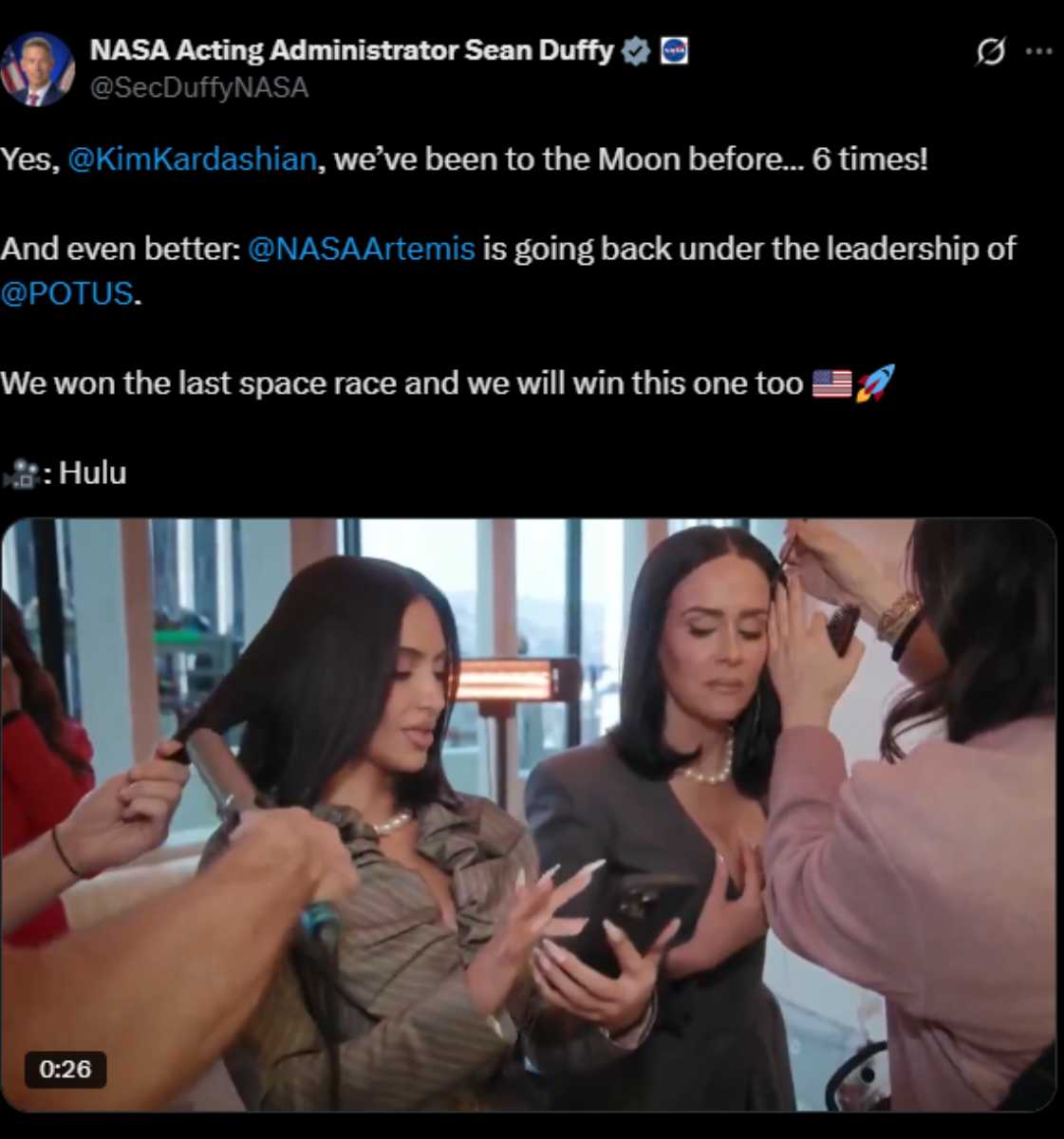 NASA administrator invites Kim Kardashian to launch of next moon mission